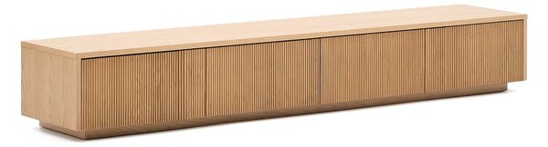 TV stolek v dekoru dubu v přírodní barvě 200x30x40 cm Helvine – Kave Home