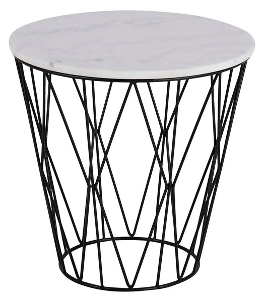 ACTONA Odkládací stolek Dudley bílá 50 × 50 × 50 cm