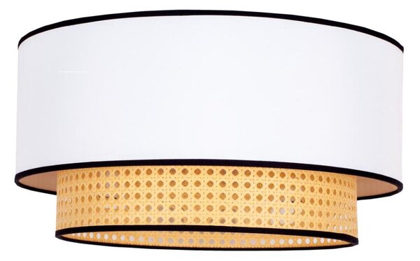 Duolla - Stropní svítidlo BOHO 1xE27/15W/230V pr. 45 cm bílá/ratan