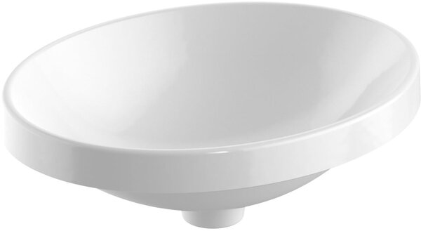 Geberit Variform umyvadlo 50x40 cm oválné zápustný bílá lesk 500.711.01.2