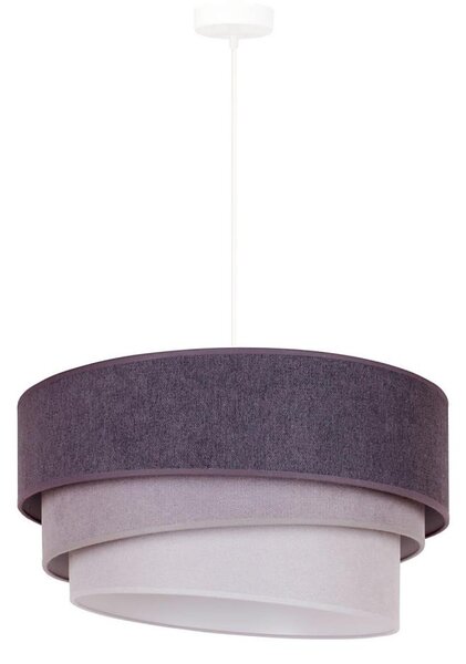 Duolla - Lustr na lanku TRIO 1xE27/15W/230V pr. 45 cm antracit/šedá/bílá