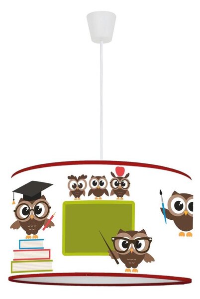 Duolla - Dětský lustr na lanku OWLS MULTI 1xE27/15W/230V pr. 35 cm