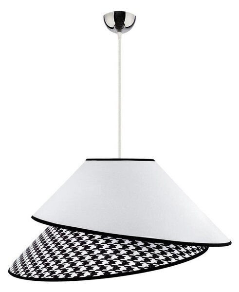 Duolla - Lustr na lanku COCO 1xE27/40W/230V pr. 50 cm bílá/černá
