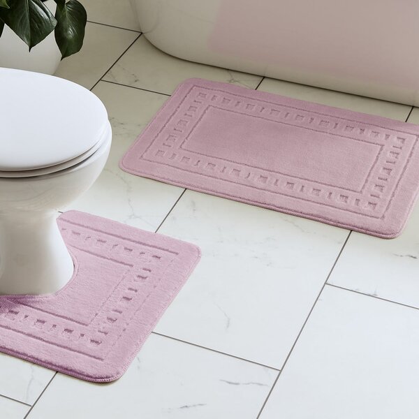 Světle růžové WC koupelnové předložky v sadě 2 ks 50x80 cm Armoni – Catherine Lansfield
