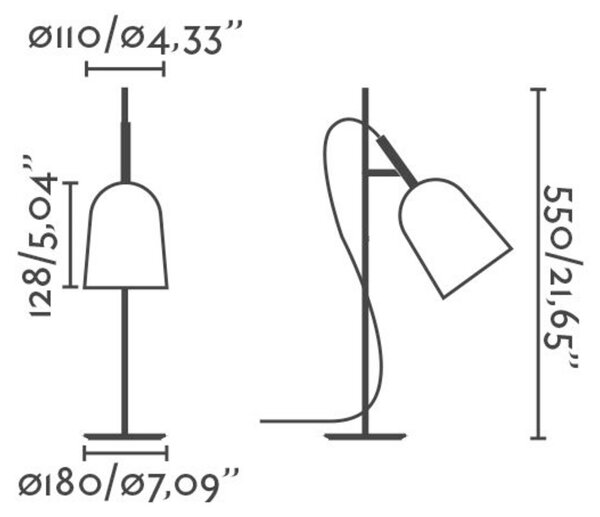 FARO STUDIO stolní lampa, černá
