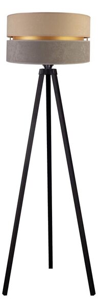 Duolla - Stojací lampa DUO 1xE27/60W/230V pr. 44 cm béžová/šedá/wenge