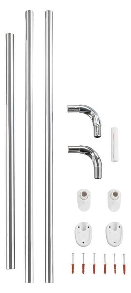 Univerzální rohová tyč na sprchový závěs Wenko Shower Curtain Rod