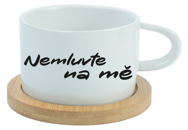 NEMLUVTE NA MĚ - bílý hrníček makronka 200 ml