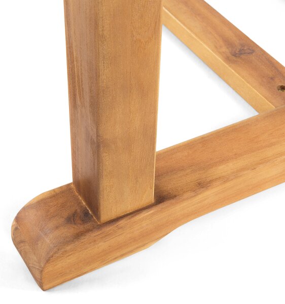 Rozkládací zahradní jídelní stůl JAVA 160/220 cm 90 cm Akáciové dřevo Světle hnědá