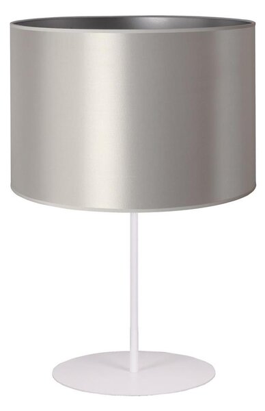 Duolla - Stolní lampa CANNES 1xE14/15W/230V pr. 20 cm stříbrná/bílá