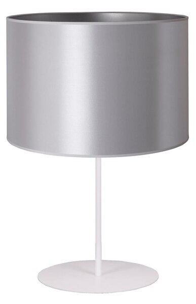 Duolla - Stolní lampa CANNES 1xE14/15W/230V pr. 20 cm stříbrná/bílá