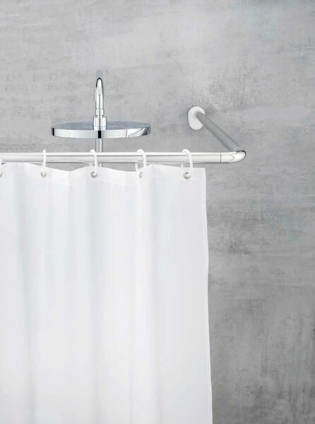 Univerzální rohová tyč na sprchový závěs Wenko Shower Curtain Rod