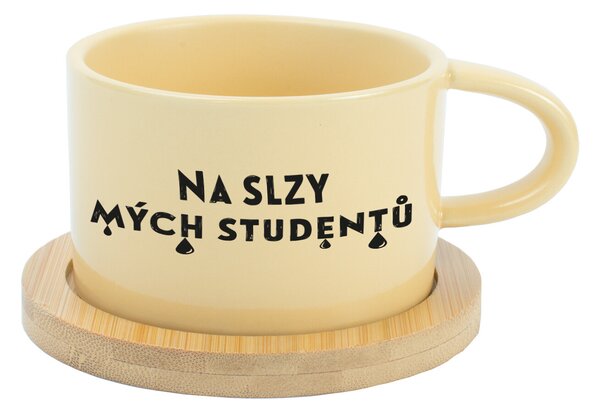 NA SLZY MÝCH STUDENTŮ - žlutý hrníček makronka 200 ml