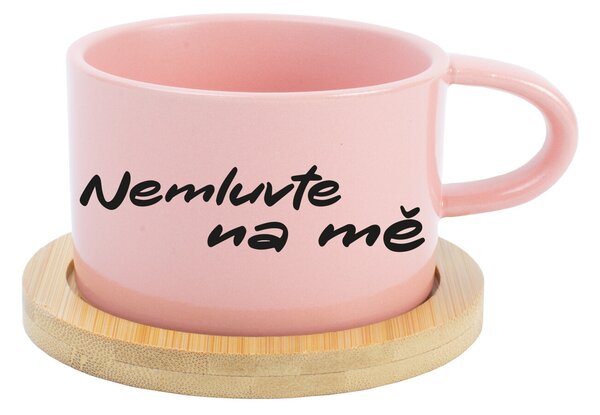 NEMLUVTE NA MĚ - růžový hrníček makronka 200 ml