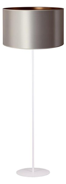 Duolla - Stojací lampa CANNES 1xE27/15W/230V pr. 45 cm stříbrná/měděná/bílá
