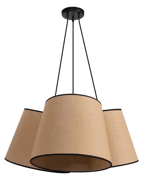 Duolla - Lustr na lanku ROSSA 3xE27/15W/230V pr. 75 cm hnědá/černá