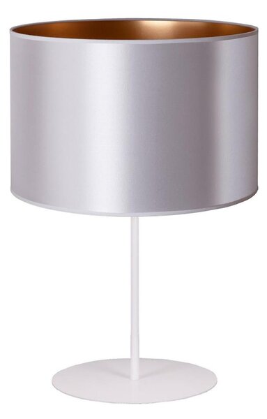 Duolla - Stolní lampa CANNES 1xE14/15W/230V pr. 20 cm stříbrná/měděná/bílá