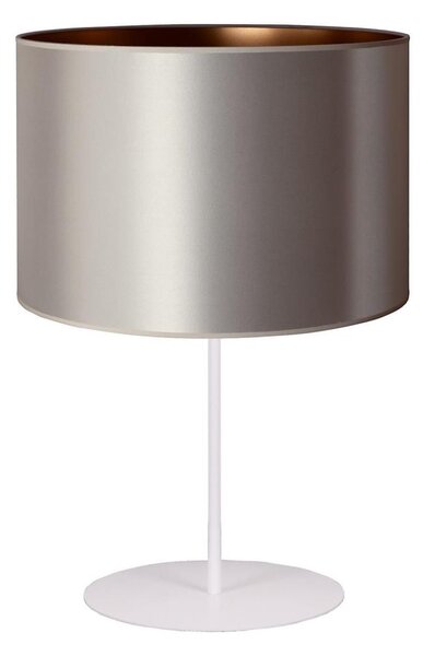 Duolla - Stolní lampa CANNES 1xE14/15W/230V pr. 20 cm stříbrná/měděná/bílá