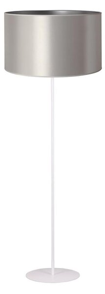 Duolla - Stojací lampa CANNES 1xE27/15W/230V pr. 45 cm stříbrná/bílá