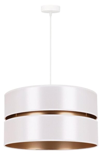 Duolla - Lustr na lanku DUO 1xE27/15W/230V pr. 40 cm bílá/zlatá