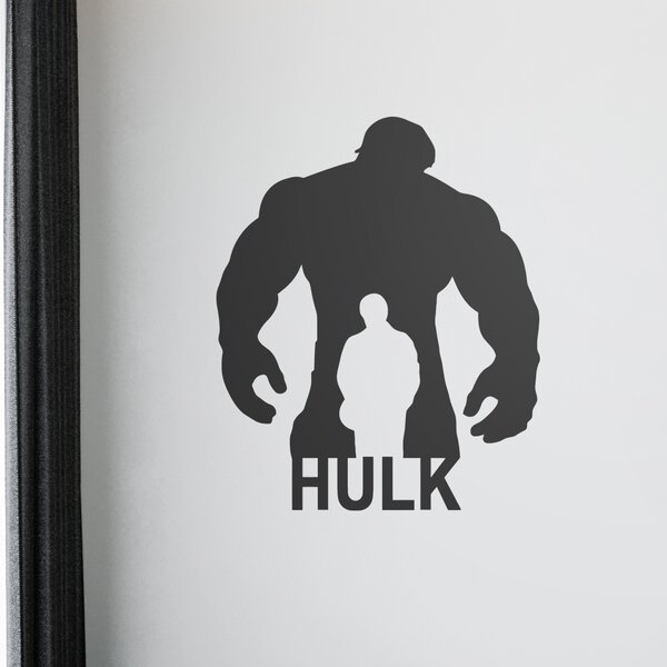 Živá Zeď Samolepka Hulk silueta Barva: černá