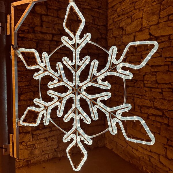 DECOLED LED světelná vločka, sada na VO, 80 cm, ledově bílá