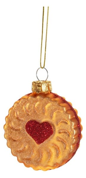 Skleněná ručně vyrobená vánoční ozdoba ø 4 cm Jam Biscuit – Sass & Belle