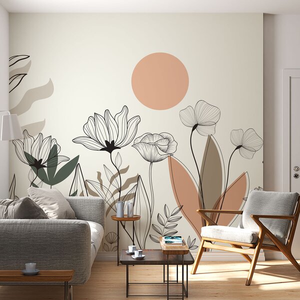Fototapety Květiny ve stylu boho, Fototapety akvarel, w02753 : uwalls.cz