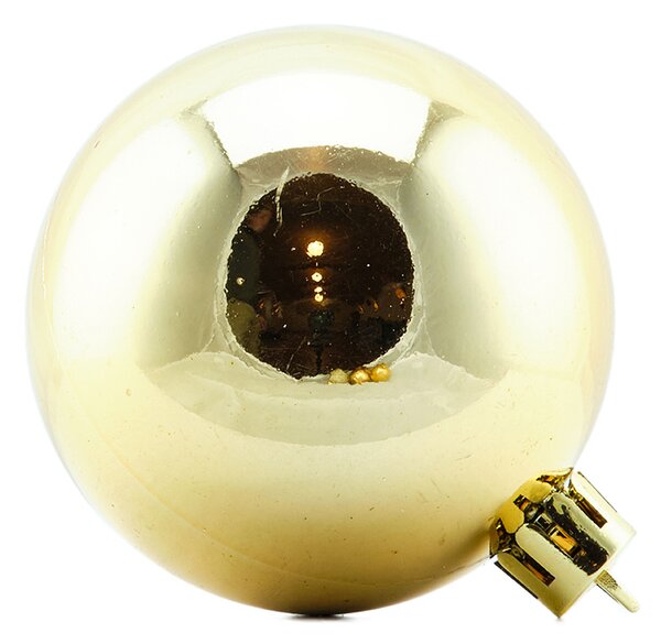DECOLED Sada vánočních ozdob zlaté 6 cm plastové koule, balení 24 ks