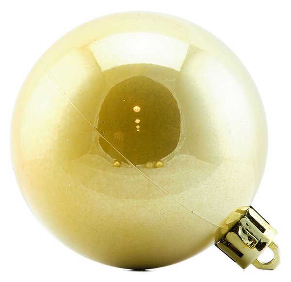 DECOLED Sada vánočních ozdob zlaté 6 cm plastové koule, balení 24 ks