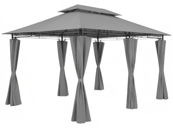 Zahradní altán pavilon TOPAS 4x3m - světle šedá