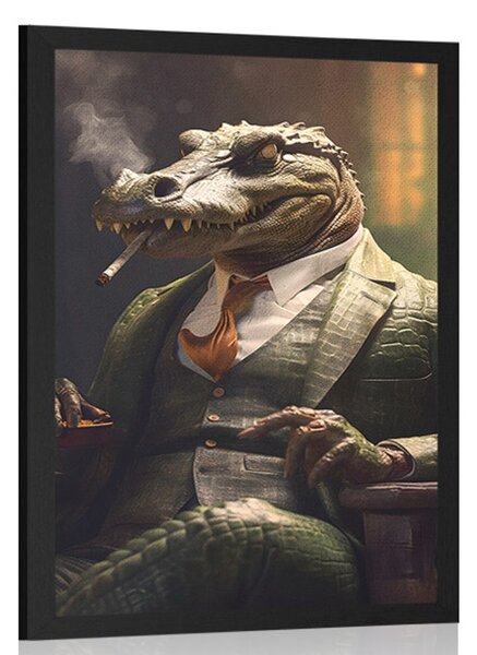 Plakát zvířecí gangster krokodýl