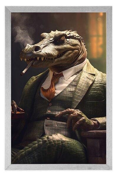 Plakát zvířecí gangster krokodýl