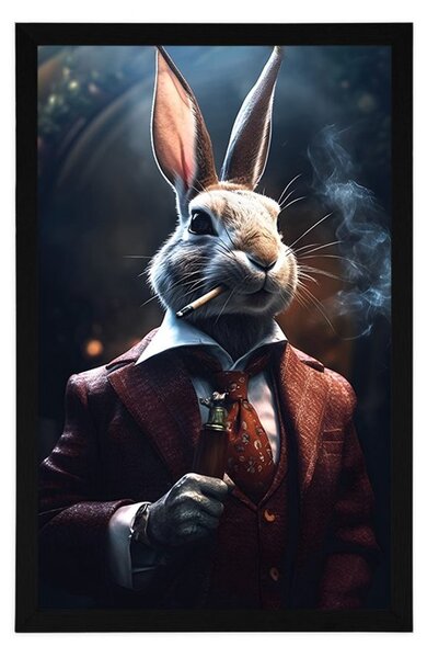 Plakát zvířecí gangster zajíc