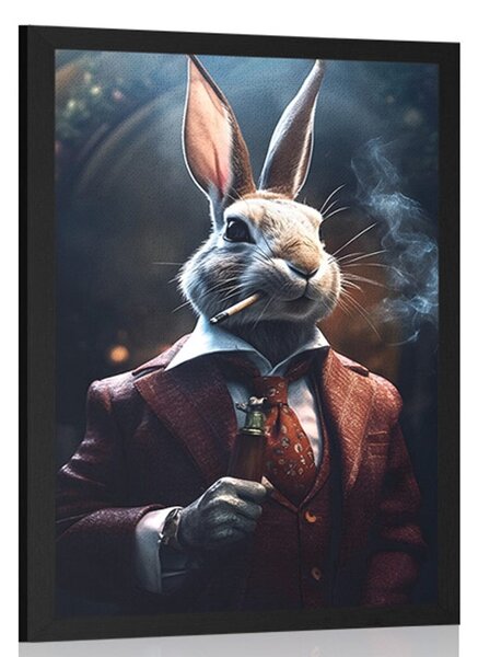 Plakát zvířecí gangster zajíc