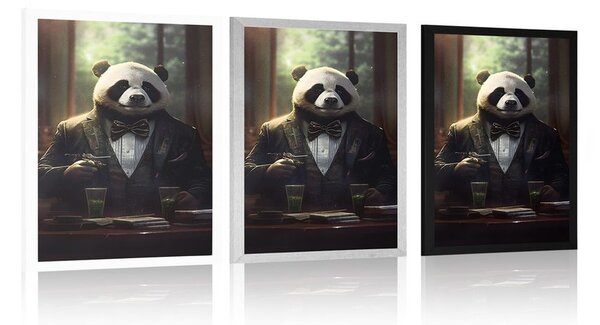 Plakát zvířecí gangster panda