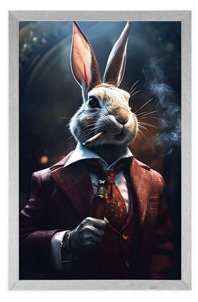 Plakát zvířecí gangster zajíc