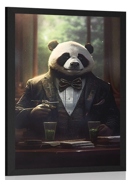 Plakát zvířecí gangster panda