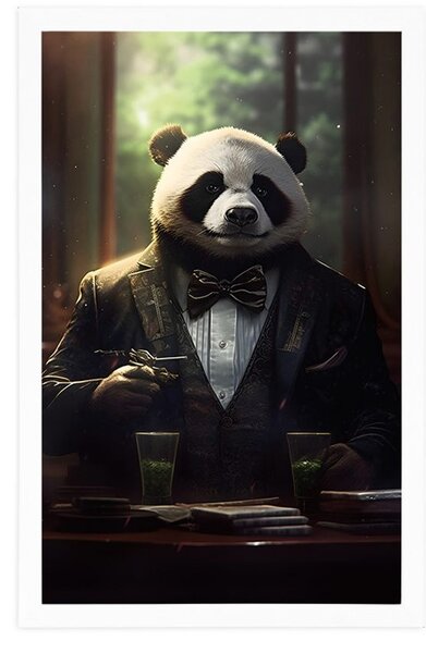 Plakát zvířecí gangster panda