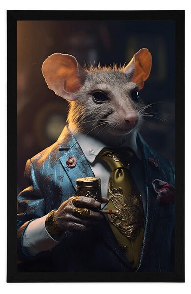 Plakát zvířecí gangster potkan