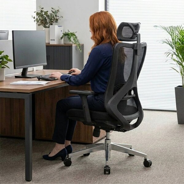 Kancelářská ergonomická židle Neoseat AMADORA — černá, nosnost 150 kg