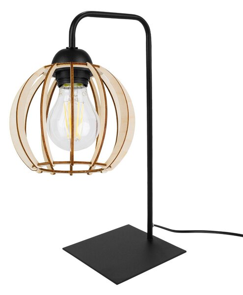 Stolní lampa TIMBER 8, 1x dřevěné stínítko