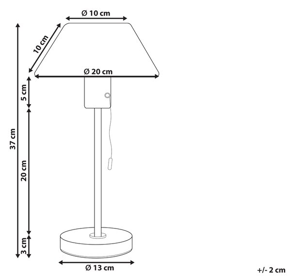 Stolní lampa CAPARO Kov Černá/Zlatá