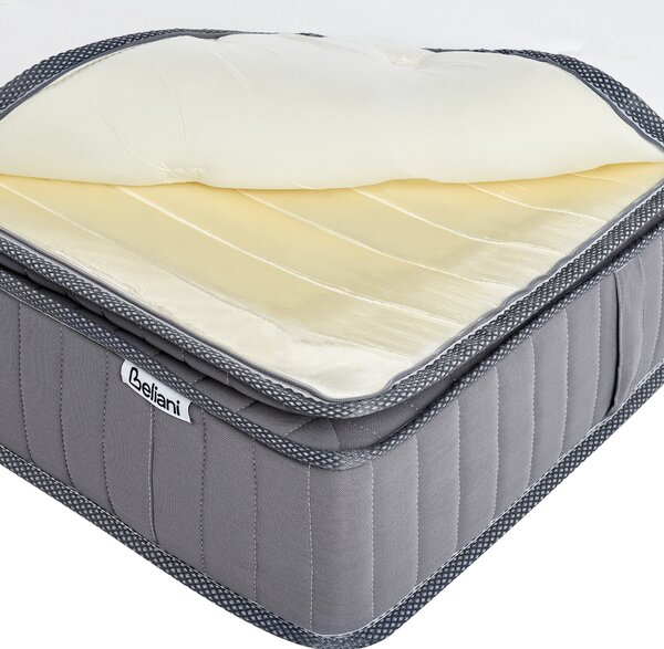 Matrace s gelovou paměťovou pěnou a taštičkovými pružinami PLEASANT H2/3 středně tvrdá 90 x 200 cm