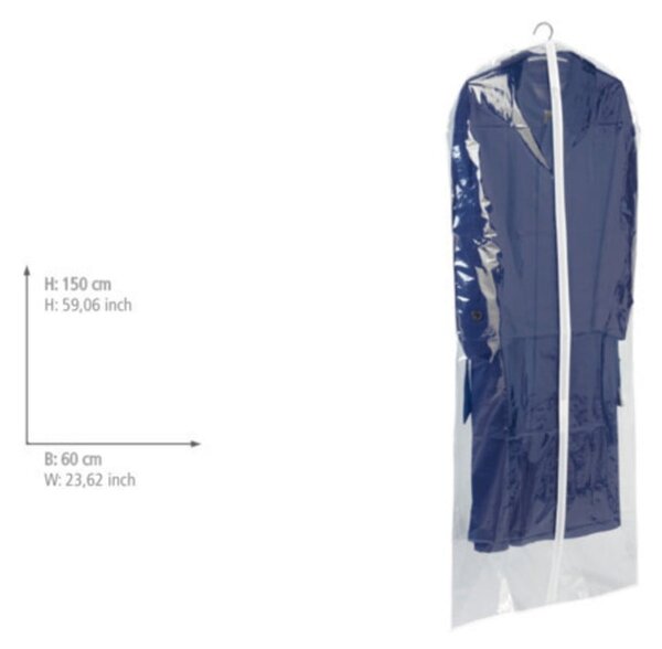 Průhledný obal na oblek Wenko Transparent, 150 x 60 cm