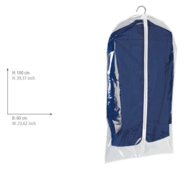 Průhledný obal na oblek Wenko Transparent, 100 x 60 cm
