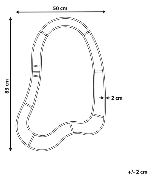 Zrcadlo MONTSEC 49 cm 83 cm Fialová