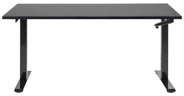 Manuálně výškově nastavitelný pracovní stůl DESTINES Černá 160 cm 72 cm