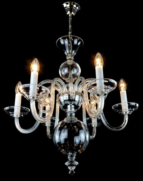 WRANOVSKY Designový skleněný lustr z ručně foukaného skla se 6-ti rameny 513060101