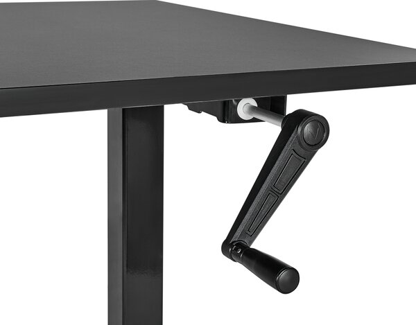 Manuálně výškově nastavitelný pracovní stůl DESTINES Černá 160 cm 72 cm
